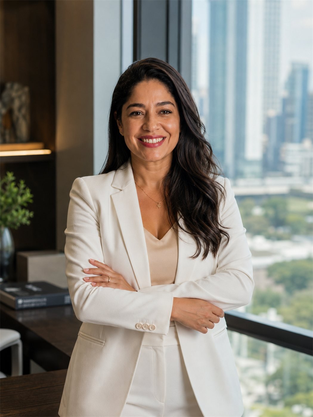 Andréa Magalhanis, terapeuta integrativa, sorrindo
